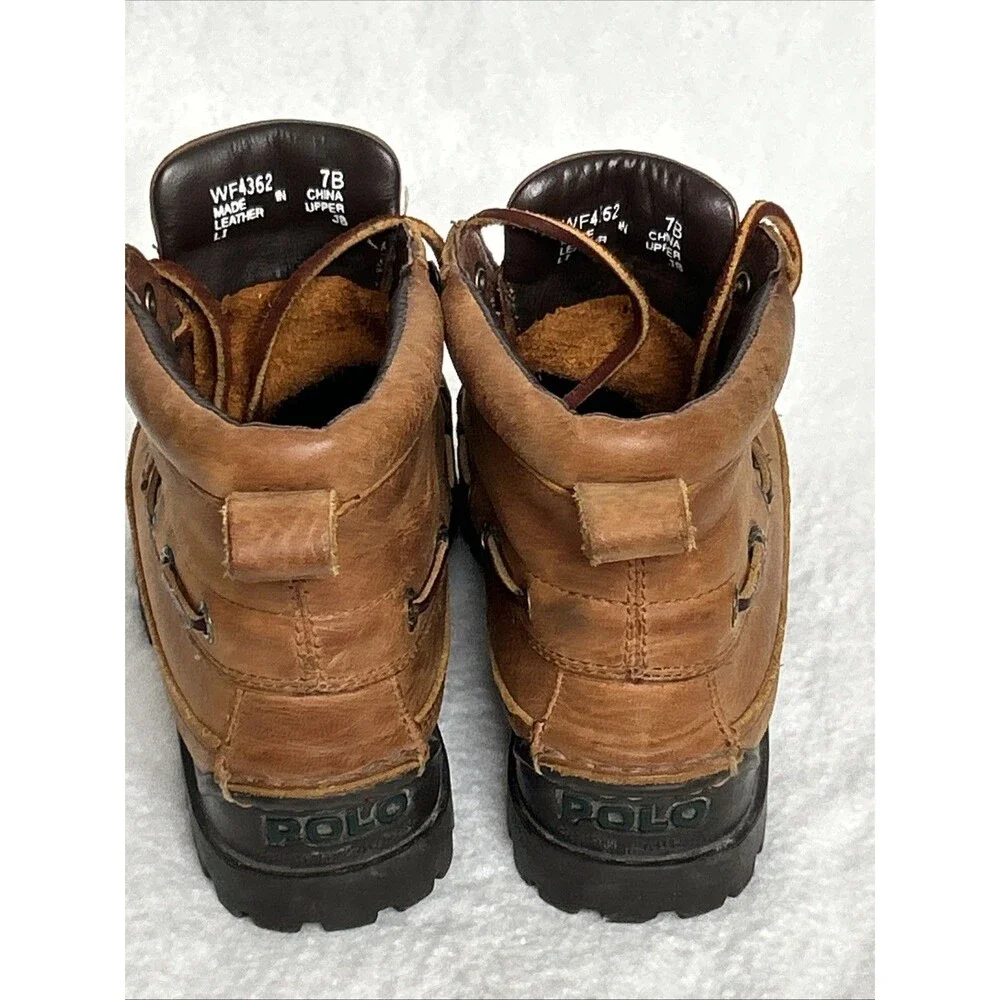 Polo Ralph Lauren Boots Mens Size 7B Leather Combat Hiking MC4852 Ranger Moc